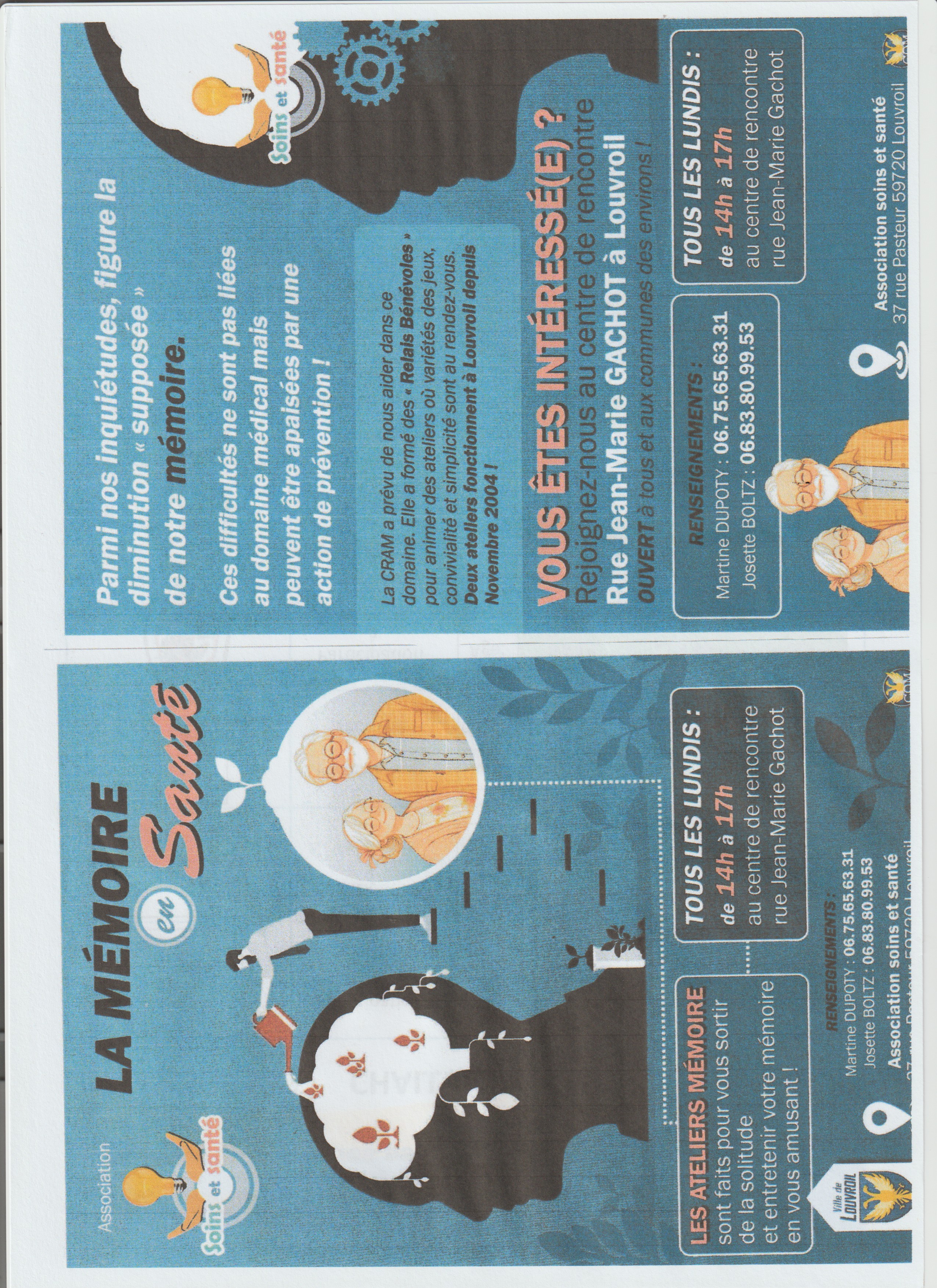 Louvroil flyer de l'Atelier m&eacute;moire 