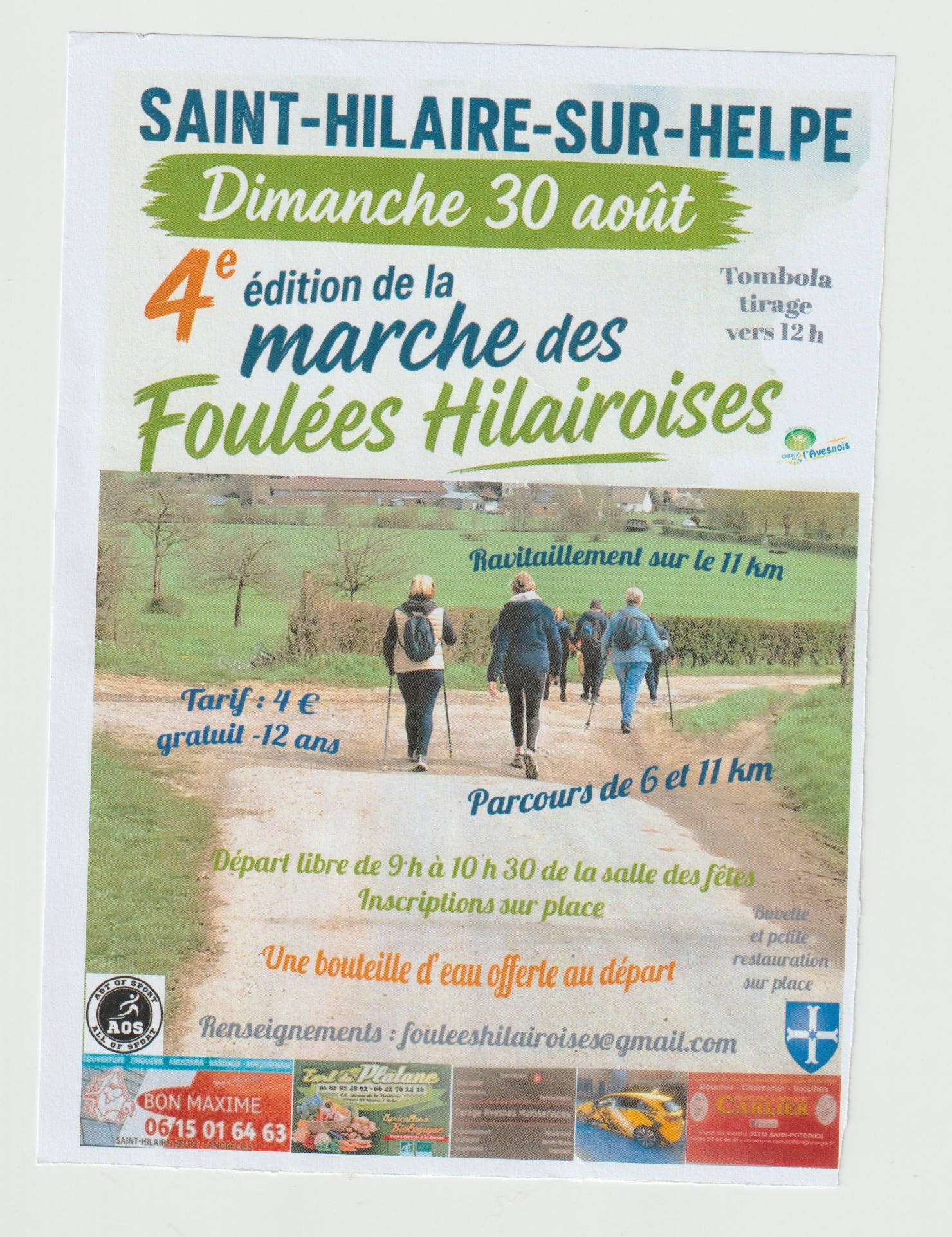 Saint-Hilaire-sur-Helpe dimanche 30 ao&ucirc;t 2026 Marche des Foul&eacute;es Hilairoises