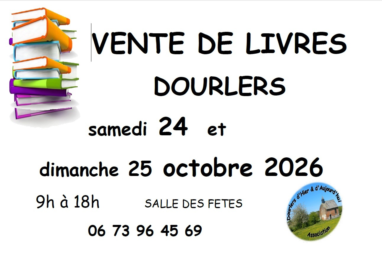 Dourlers salle des f&ecirc;tes vente de livres les 24 et 25/10
