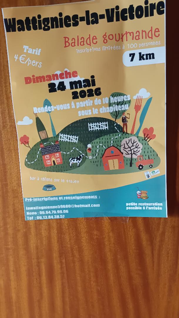 Wattignies-la-Victoire dimanche 24 mai "Balade gourmande"